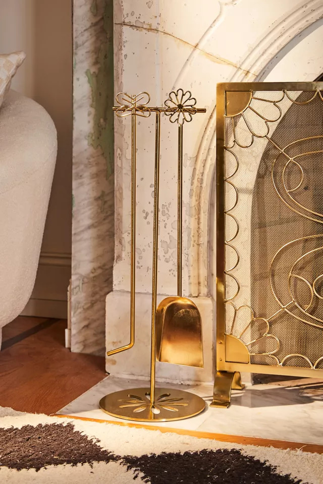 Butterfly & Flower Fireplace Tool Set | Urban Outfitters (US and RoW)
