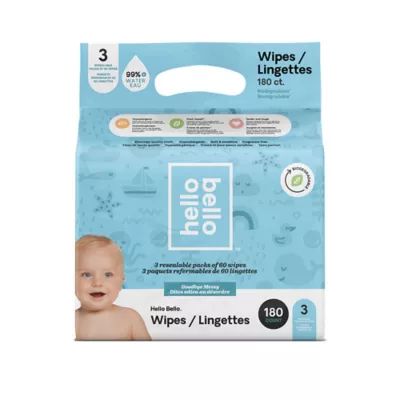 Hello Bello 3-Pack 60-Count Plant-Based Baby Wipes in Blue | Bed Bath and Beyond Canada | Bed Bath & Beyond Canada
