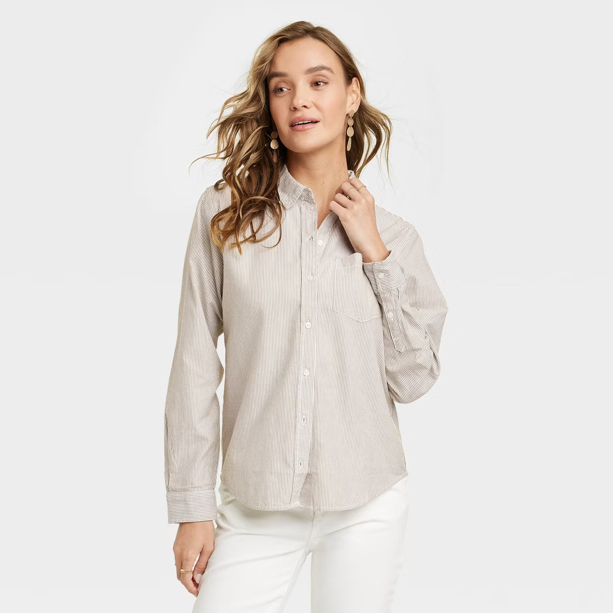 Women's Long Sleeve Classic Button-Down Shirt - Universal Thread™ | Target