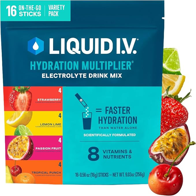 Liquid I.V. Electrolyte Powder, Signature Variety Pack, 16 Count | Amazon (US)