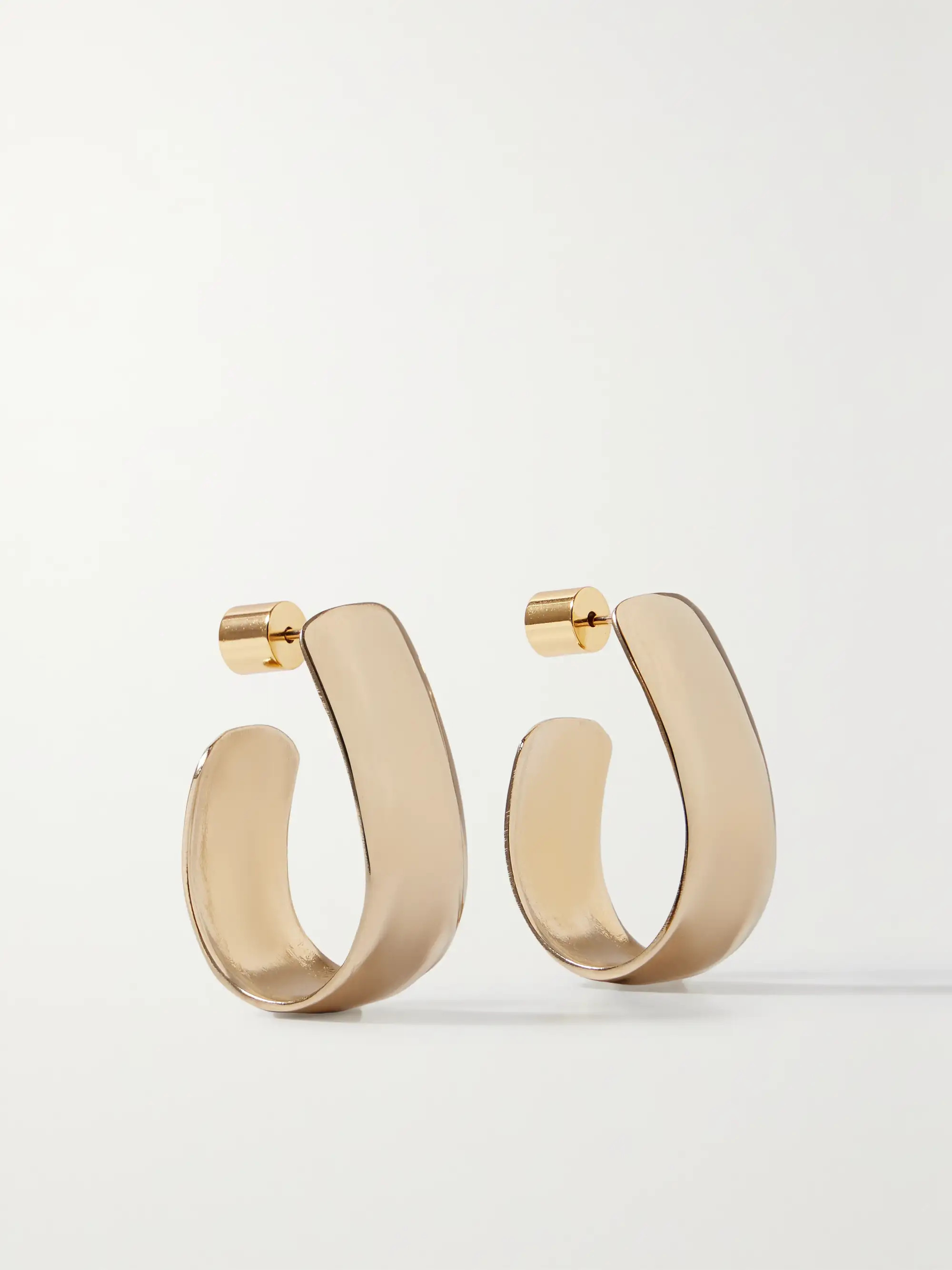 Small Bolden gold-plated hoop earrings | NET-A-PORTER (UK & EU)