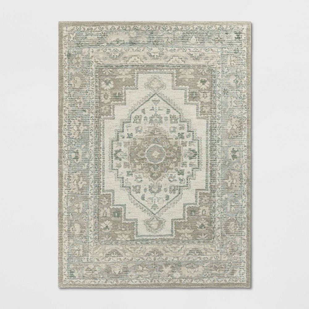 5'X7'/60""X84"" Geometric Tufted Area Rug Gray - Threshold | Target