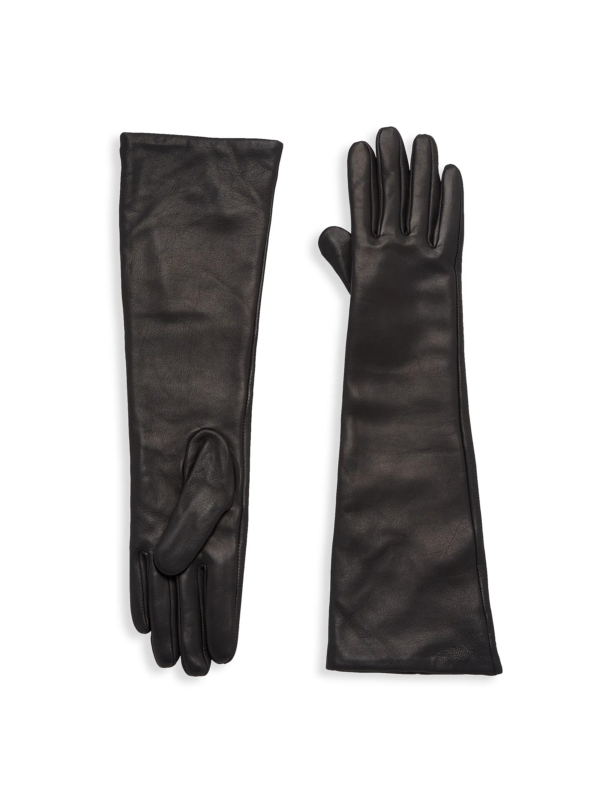 Long Stacked Leather Gloves | Saks Fifth Avenue