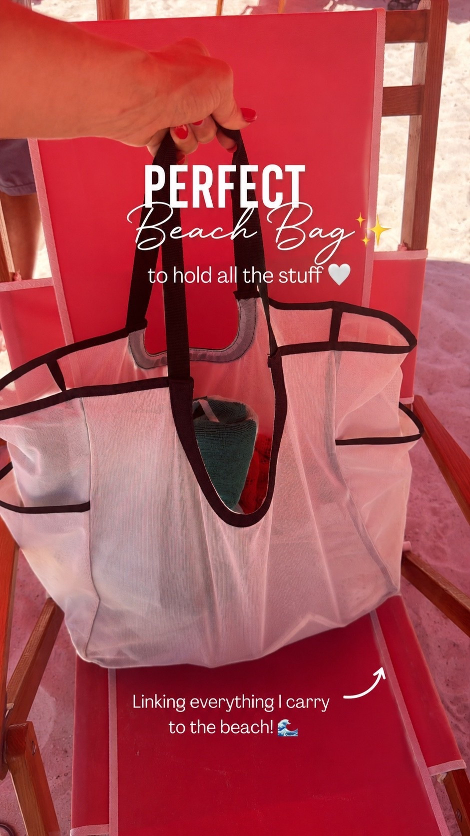 If you’re headed to the beach this summer, you need this bag! ☀️🌊

It holds EVERYTHING — towels, sunscreen, snacks, water bottles, toys, books, and all the random things that somehow end up coming to the beach. 😂

I love the mesh design because the sand shakes right out and all the pockets keep everything organized. Linking everything I pack in my beach bag! 🏖️🤍

#beachbag #beachessentials #summermusthaves #beachday #vacationessentials #beachfinds #summerfavorites #pooldayessentials #beachstyle #amazonfinds #beachvacation #travelessentials #summerstyle #vacaymusthaves #beachlife #momfinds #summerfinds #ltkstyle #beachpacking

#LTKHome