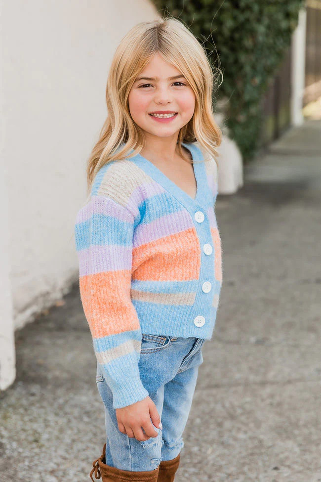 Kid's Kolly Girl Multicolor Kardi - Krista X Pink Lily FINAL SALE | Pink Lily