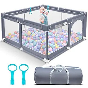 Baby Playpen, Baby Playpen for Toddler, Baby Playard Indoor & Outdoor Kids Activity Center with A... | Amazon (US)