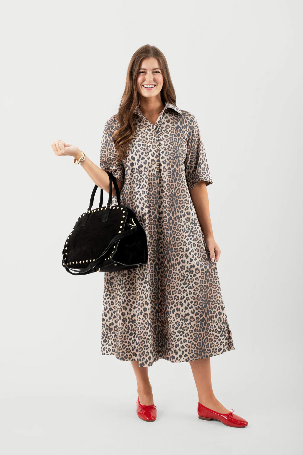 Weekender Caftan Dress - Khaki Leopard | Quiet Culture