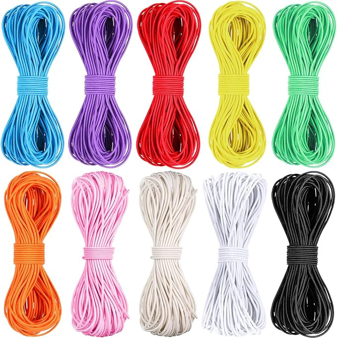 Boao 131 Yards Multicolor Beading Elastic Cord 1mm for Jewelry Making and Sewing Elastic Stretch ... | Amazon (US)