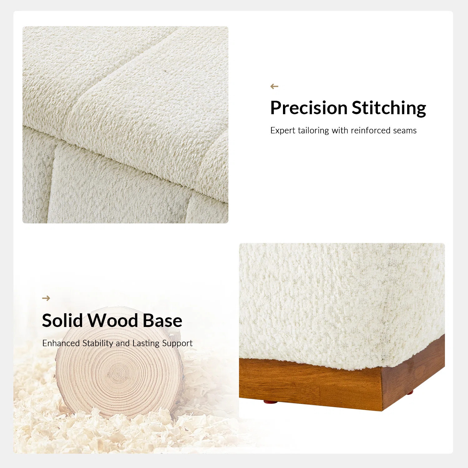 Vanesa 50.5"W Modern Chenille Fully Assemble Upholstered Filp-Top Storage Bench With Solid Wood B... | Wayfair North America