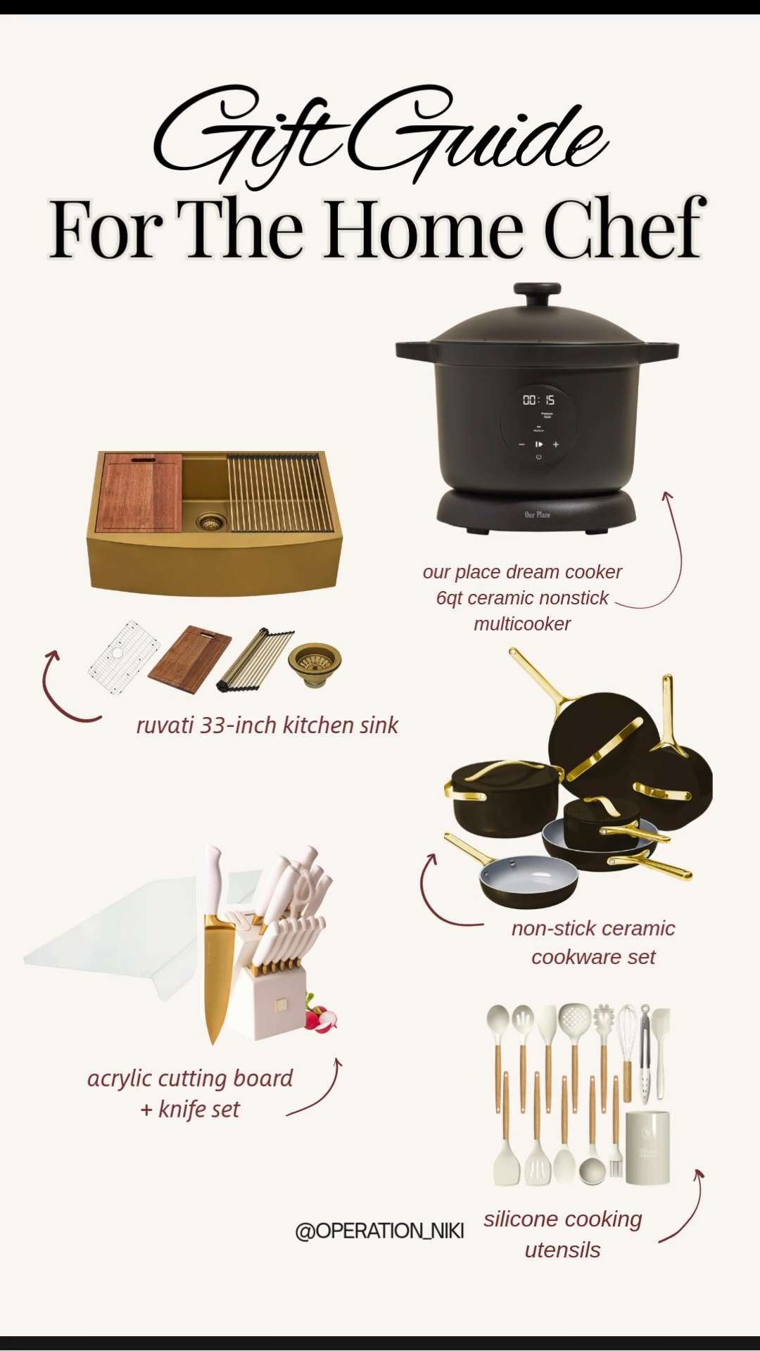 For the one who treats the kitchen like a creative space — elevated essentials that make cooking smoother, cleaner, and more intentional. Pieces that feel good to use and even better to gift. Follow for more @OPERATION_NIKI on IG, TikTok, & Facebook 💛 #HomeChefGifts #KitchenFinds #AmazonGiftGuide #CookingEssentials #KitchenUpgrades #GiftIdeas #AmazonHome #OperationNiki 

  

#LTKfoodie #LTKfoodie #LTKHome