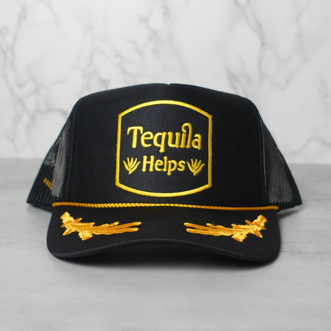 Tequila Helps Vintage Style Snapback Hat -Funny Style Gift for Anyone | Etsy (US)