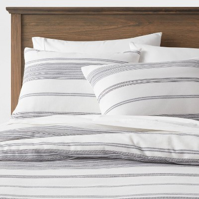 Cotton Woven Stripe Duvet Cover & Sham Set - Threshold™ | Target