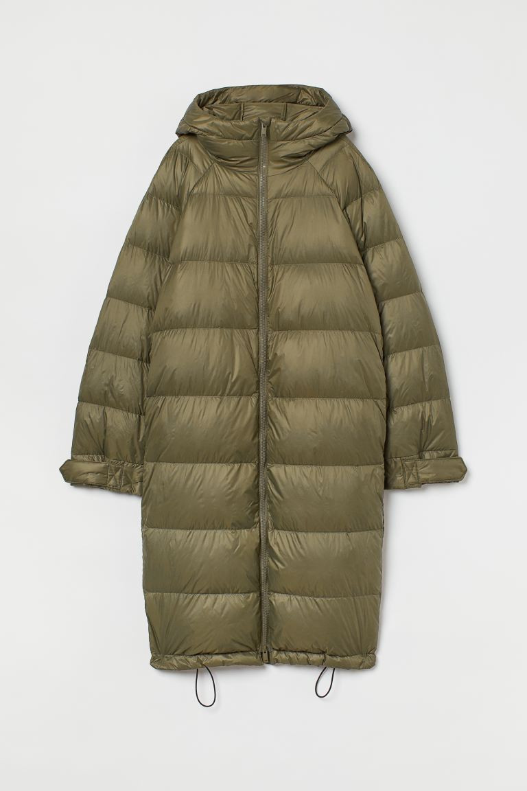 Knee-length down jacket | H&M (UK, MY, IN, SG, PH, TW, HK)