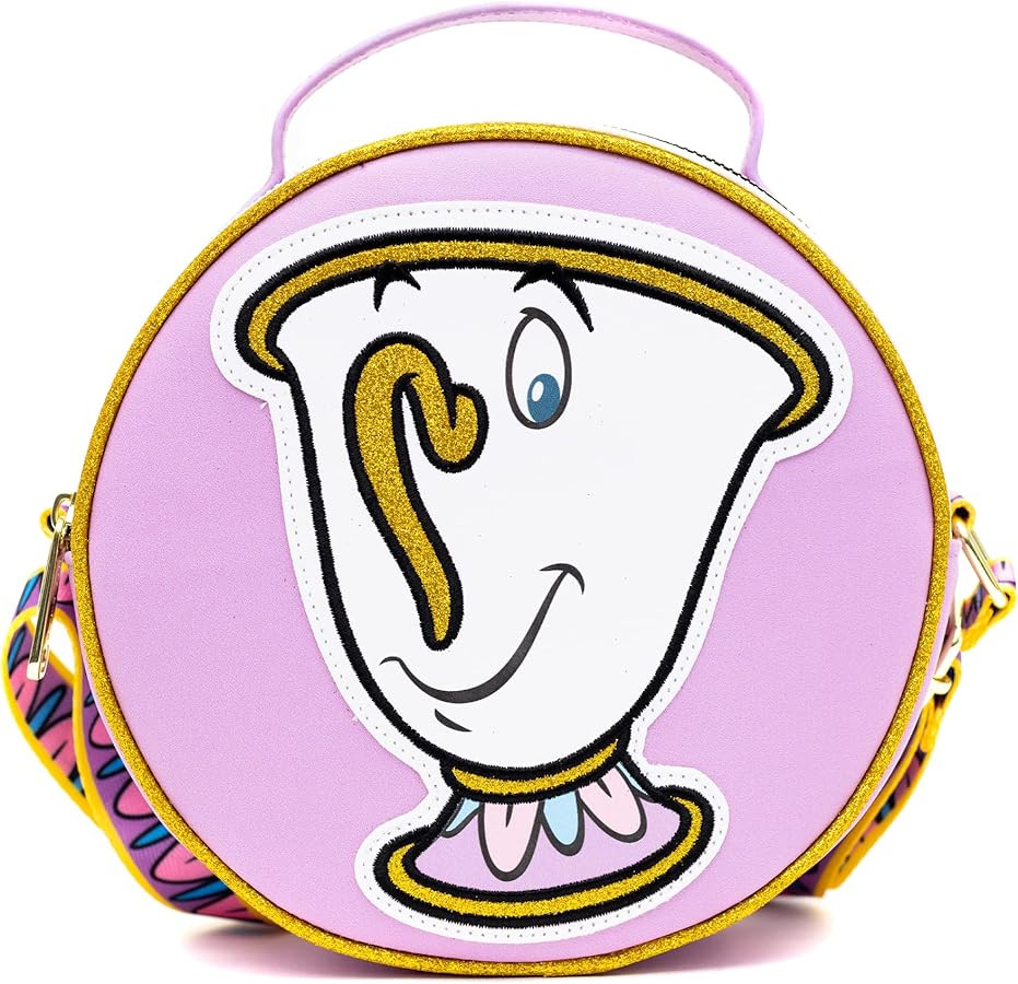 Disney Bag, Crossbody, Round, Beauty and the Beast Chip Poses, Lavender, Vegan Leather | Amazon (US)