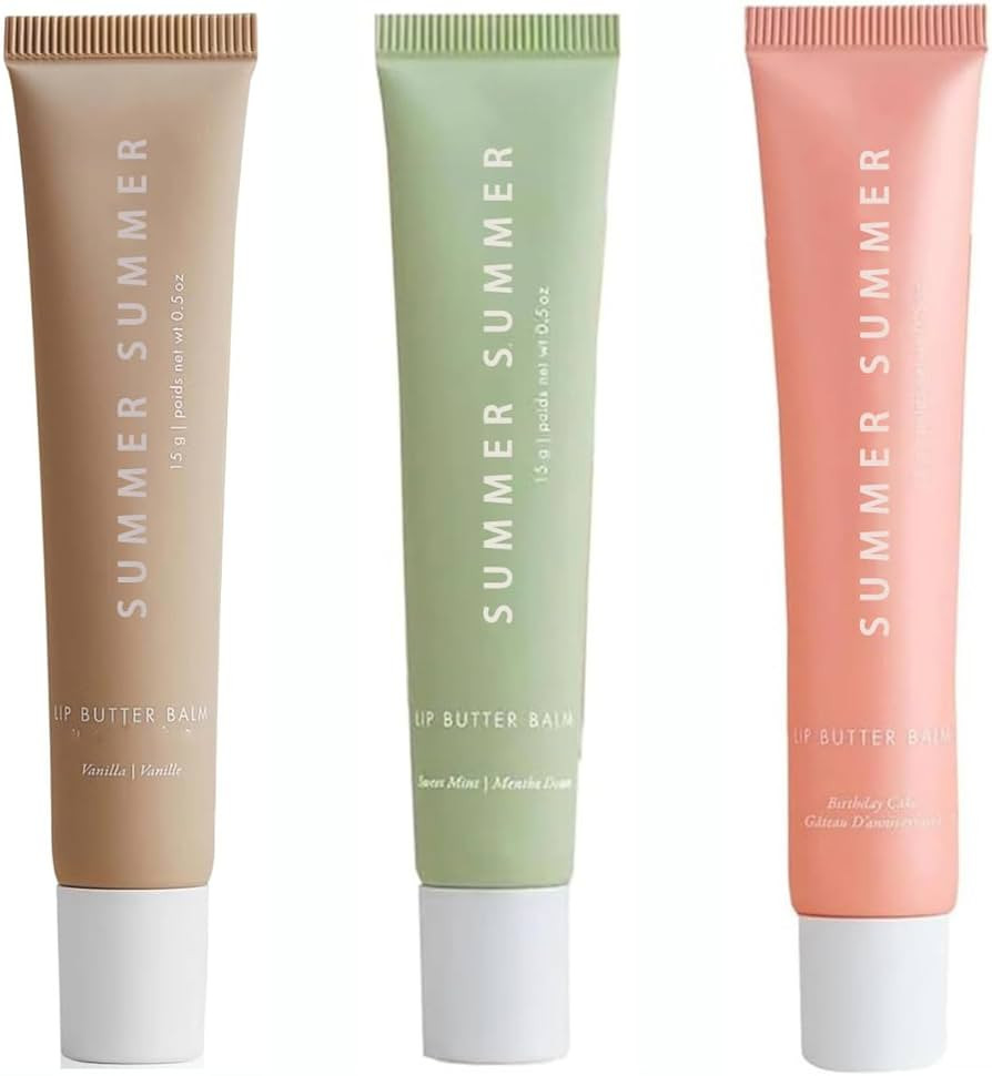 3 PACK SUMMER Holidays Lip Balm Daily On Friday Lip Butter Balm Conditioning Lip Oil Tinted Sooth... | Amazon (US)