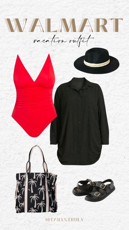 Midsize walmart vacation wear outfit 

#LTKswim #LTKtravel #LTKmidsize