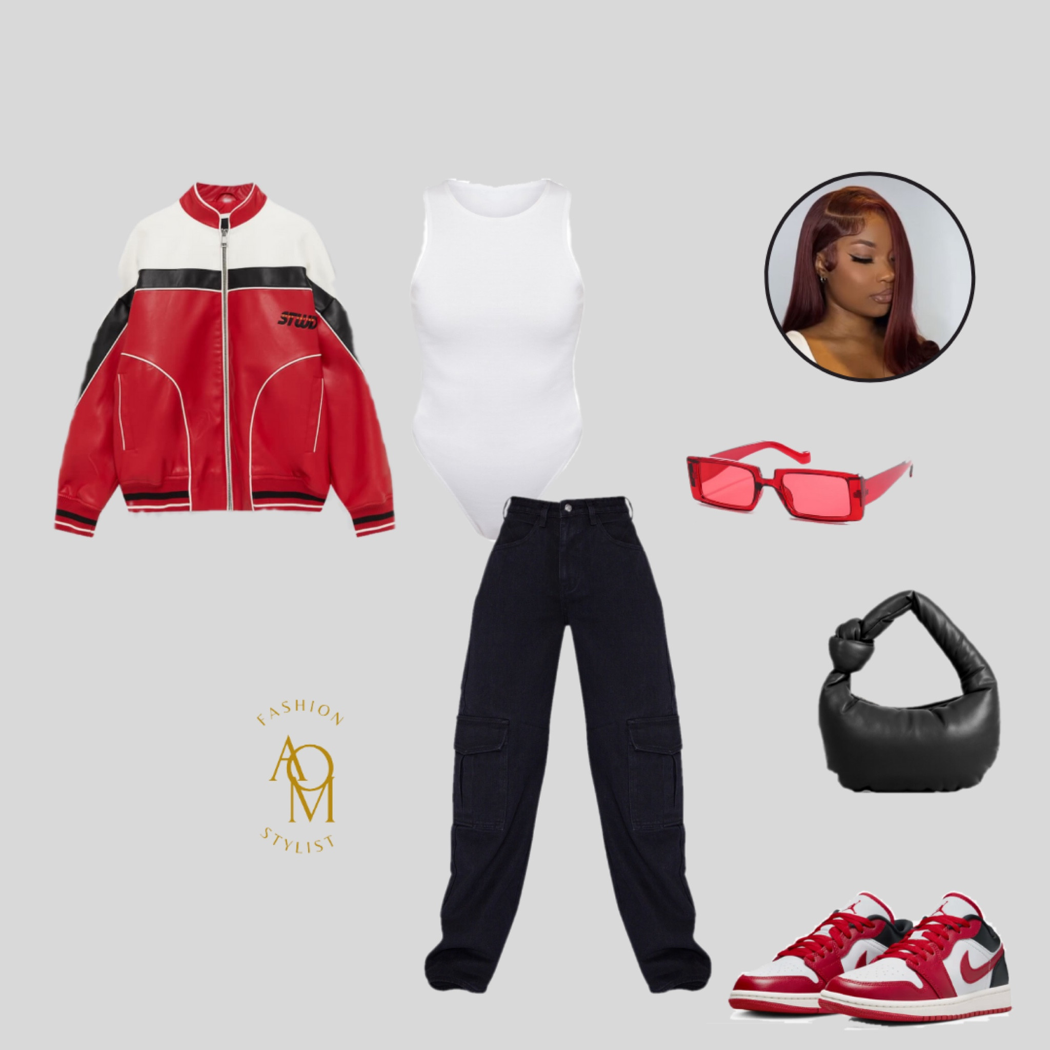 Street wear , biker jacket , red outfit , street outfit, black bag , winter sales , 90’s fit, Nike dunk sunglasses ,

#LTKeurope #LTKU #LTKsalealert