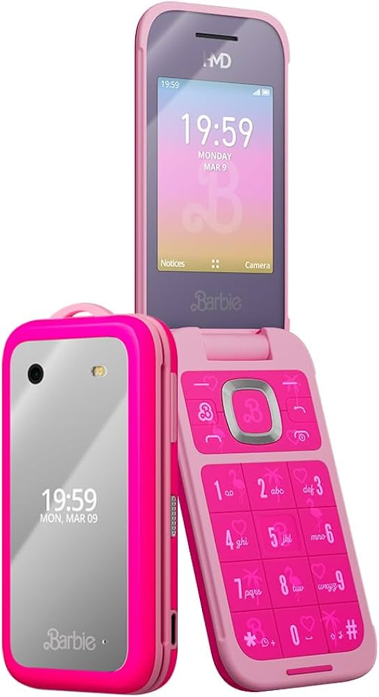 Barbie | Flip | Unlocked | KaiOS | Compatible with All Carriers | Power Pink | US Version | Amazon (US)