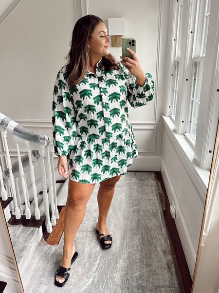 This fun printed summer dress is perfect as a coverup for the pool or beach, or a work from home dress (it does run a little short if you are taller). Wearing size XL. Use code CARALYN at Dolce Glow. 

#LTKSeasonal #LTKMidsize #LTKSwim