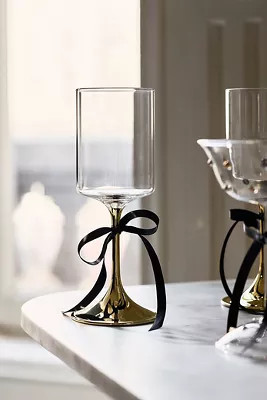 Morgan Metallic Wine Glasses, Set of 4 | Anthropologie (US)