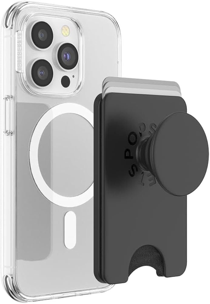 PopSockets Phone Wallet with Expanding Grip and Adapter Ring for MagSafe, Phone Card Holder, Wire... | Amazon (US)