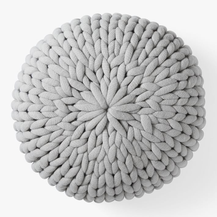 Round Chunky Knit Pillow | Pottery Barn Teen
