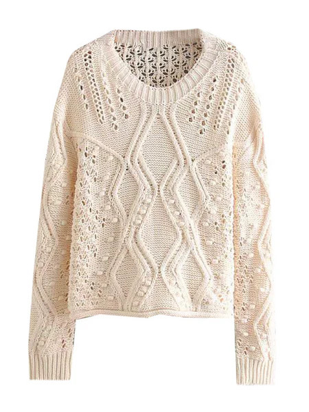 'Adava' Openwork Knitted Sweater | Goodnight Macaroon