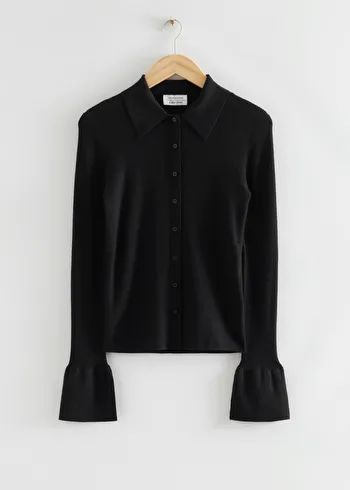 Fitted Ribbed Wool Shirt | & Other Stories US