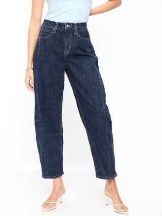 High-Waisted Barrel Ankle Jeans | Old Navy (CA)
