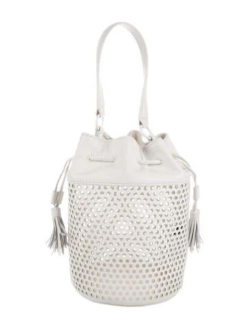 Loeffler Randall Perforated Leather Bucket Bag | The Real Real, Inc.