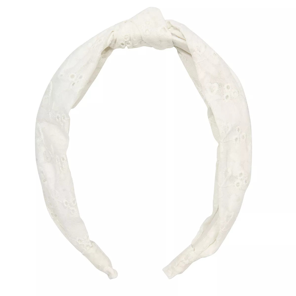 LC Lauren Conrad White Eyelet Top Knot Headband | Kohl's