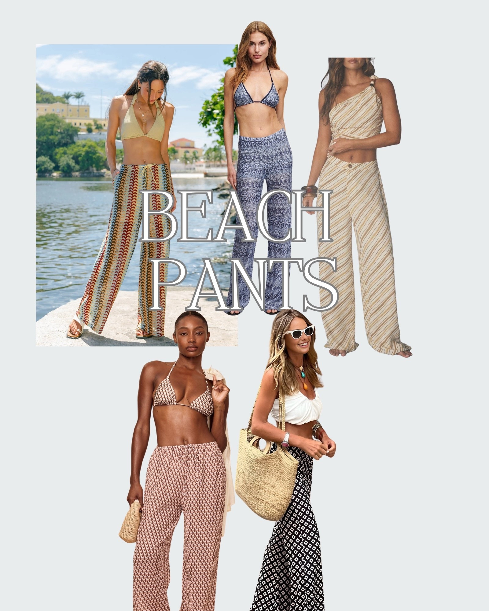 Loving these printed beach pants for summer. ☀️