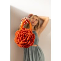 Flower Crochet Bag, Handmade Purse, Floral Elegance Small Bag With Beaded Accents, Luxury Evening | Etsy (US)