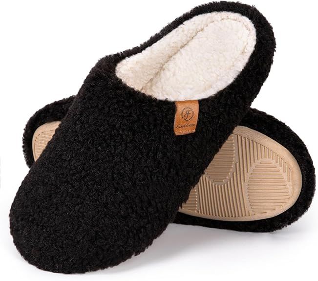 EverFoams Womens Slip On Home Slippers Soft Memory Foam House Slippers for Ladies Indoor | Amazon (US)