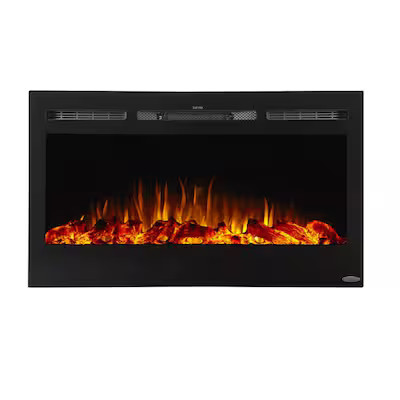 Touchstone 40-Inches W Black Wall mount Fan-forced Wall-mount Electric Fireplace with Remote Cont... | Lowe's