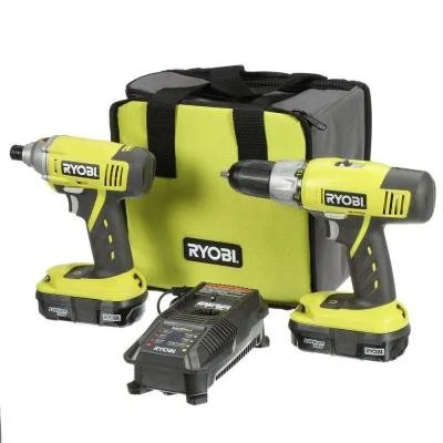 Ryobi P882 One+ 18v Lithium-Ion Drill and Impact Driver Kit | Walmart (US)
