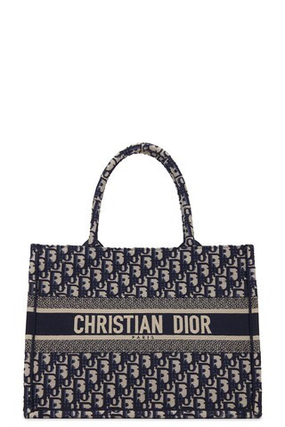 Dior Book Tote Bag in Navy | FWRD 