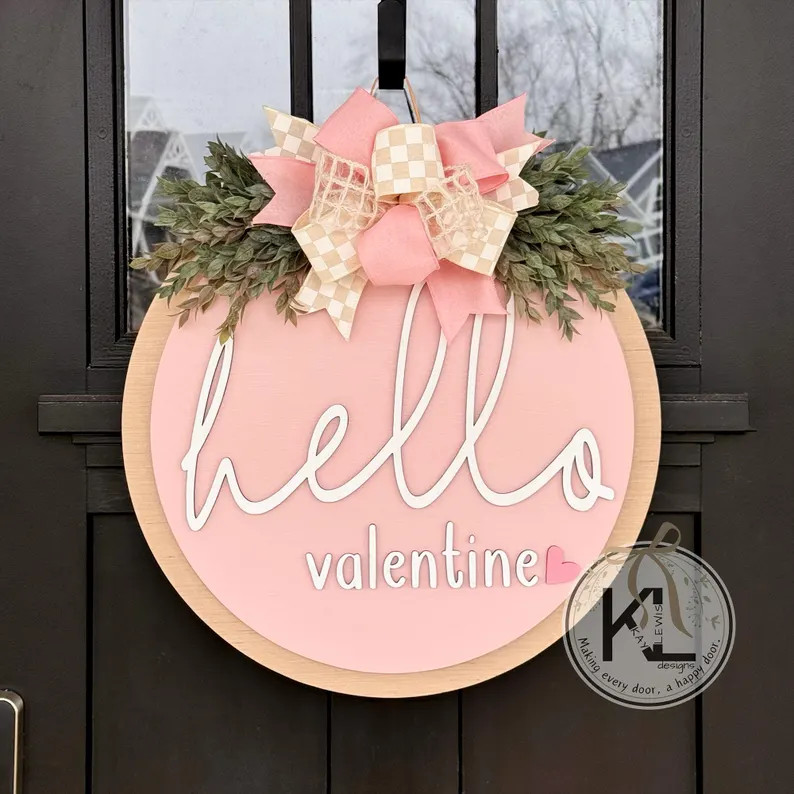 Valentines Front Door Decor Valentine's Sign Valentines Decor Valentine's Wreath Valentines Door ... | Etsy (US)
