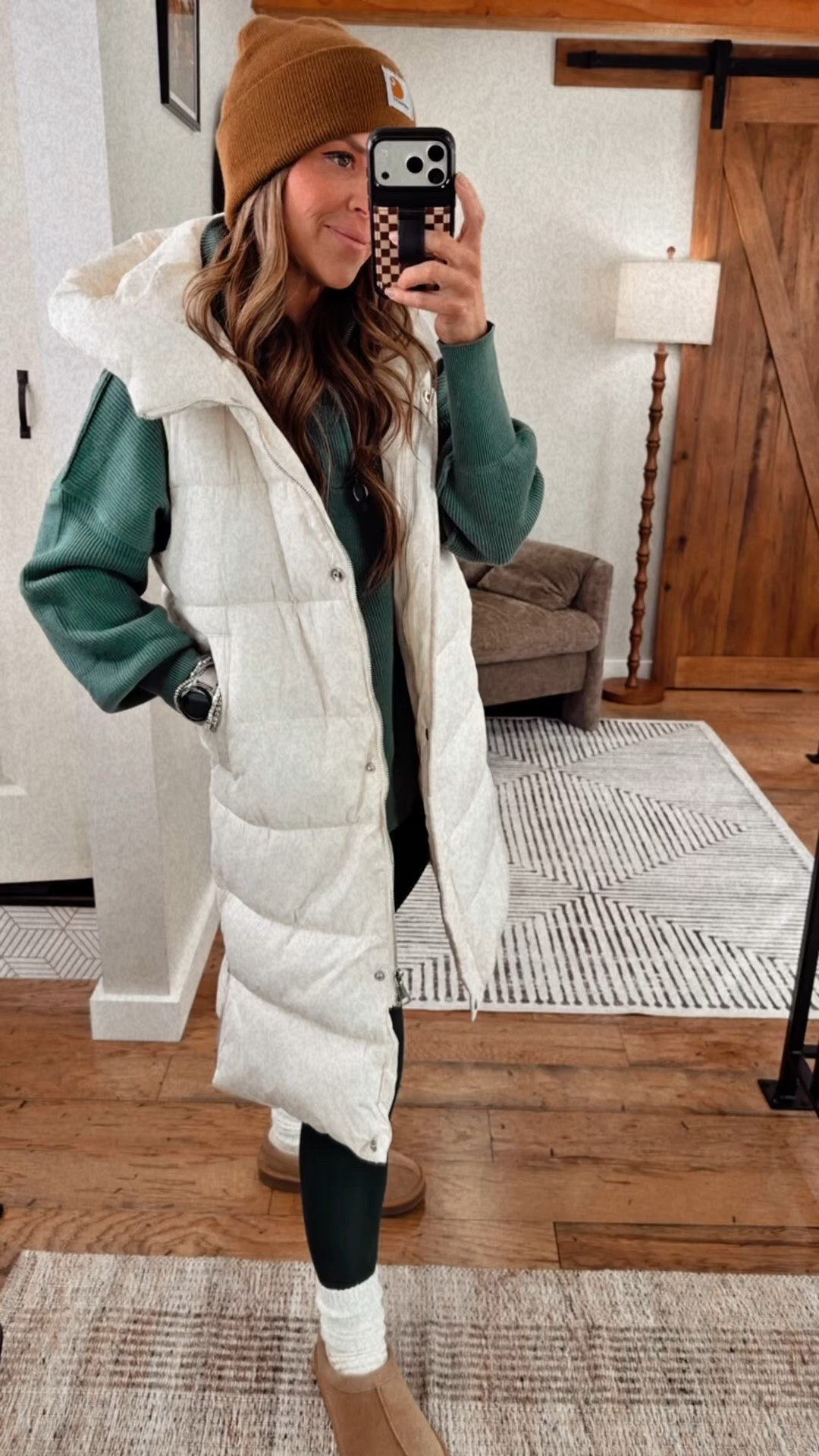 Let's take this cozy at home look, and take it outside! I love this puffer. I wear it all the time. I went with size XS. I'm 5 ft and you see it falls at the perfect length!

#amazon #ootd #winterstyle #outfits #puffercoat #christmas  

 #LTKdayinmylife #LTKgrwm #LTKootd