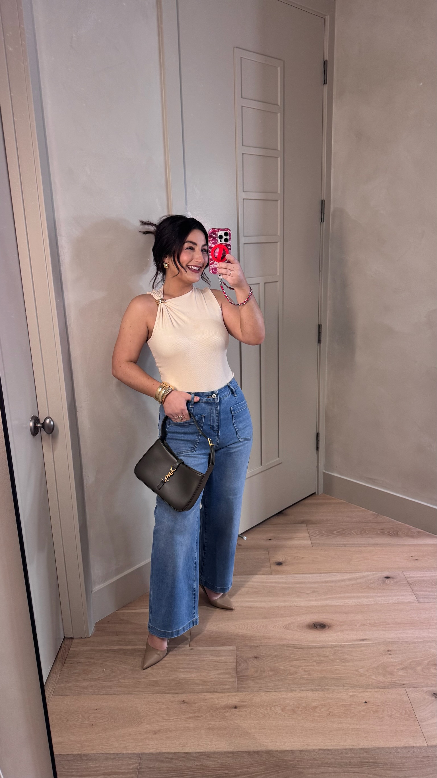 Chic look with a cute top and jeans! 

Top size small, Jeans size 6 

5'0" 140lbs 

 

#LTKootd #LTKSeasonal #LTKPetite