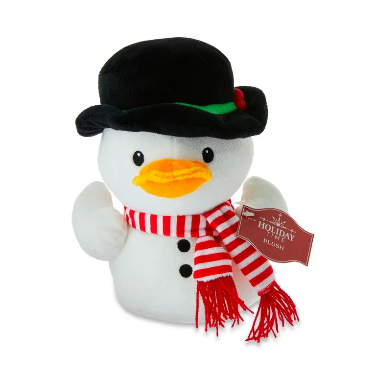 7IN Holiday Time Small Plush Rubber Duck, Snowman | Walmart (US)