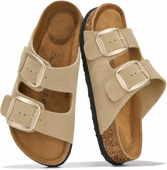 Project Cloud 100% Genuine Leather Footbed Sandals for Women 2026 Comfortable Beach Essentials Wo... | Amazon (US)