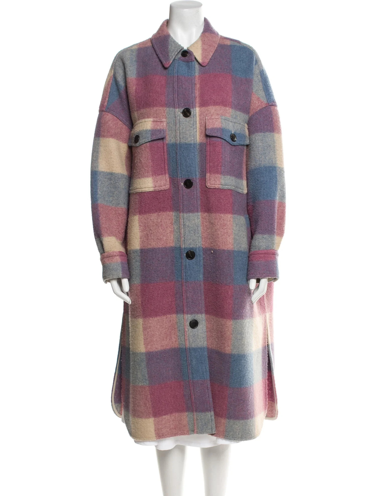 Plaid Print Trench Coat | The RealReal