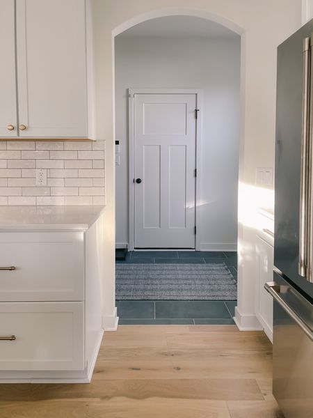 Still have to grout but 🤩😍 kitchen backsplash, kitchen tile, mudroom, slate tile, bedrosians tile, Cloe tile, white oak flooring, transitional home

#LTKFind #LTKhome