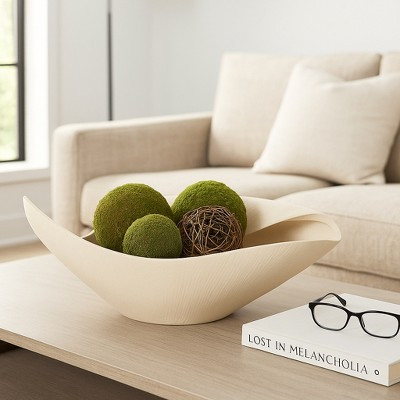 Decorative Abstract Bowl Perfect for Coffee Table Decor - Unique Centerpiece Table Decoration for Home Decor Accents -9", Silver Metallic | Target