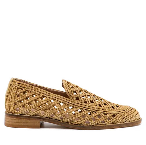 Andrea Gomez Elisa Raffia Loafer in Tan at Nordstrom, Size 39.5 | Nordstrom