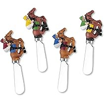 Wine Things Derby Resin Cheese Spreaders Set of 4, 5", Multicolor | Amazon (US)