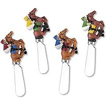 Wine Things Derby Resin Cheese Spreaders Set of 4, 5", Multicolor | Amazon (US)