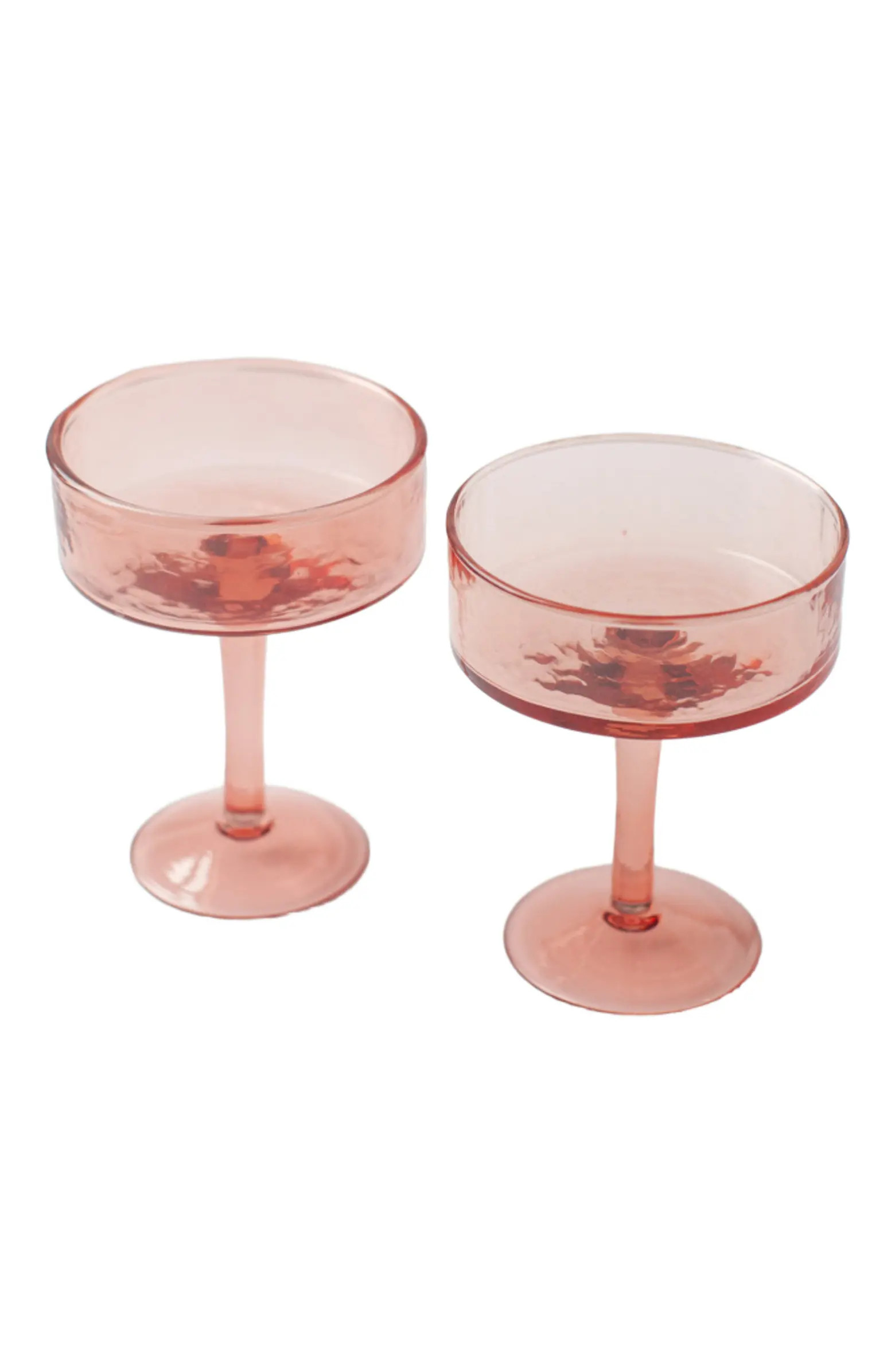 Handblown Hammered Coupe Cocktail Glasses - Set of 4 | Nordstrom