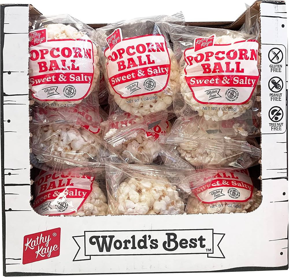 Kathy Kaye Popcorn Ball Everyday, Sweet N' Salty, 1.00 Ounce (Pack of 24) | Amazon (US)